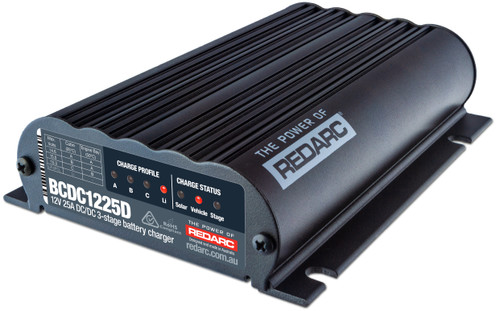 REDARC BCDC1225D - DUAL INPUT 25A IN-VEHICLE DC BATTERY CHARGER