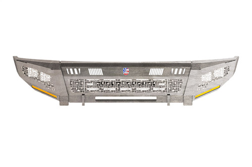 Road Armor 2152DF-B0-P2-MD-BH - 15-19 GMC 2500 iD FR Bumper Full Kit/Standard End Pod/X2 Cube/Acc Light/iD-Raw Steel