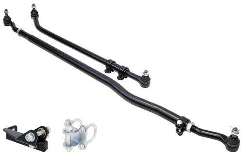 RockJock RJ-442100-101 - JL/JT Currectlync Steering System Forged Drag Link 42mm Tie Rod Tube w/Stabilizer Brackets