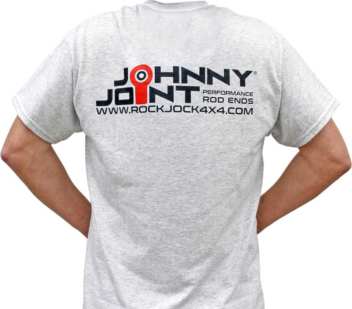 RockJock RJ-711006-S - T-Shirt w/ Johnny Joint Logos Front and Back Gray Small