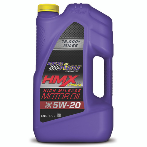 Royal Purple 37518 - HMX Premium Synthetic High Mileage 5W-20 Motor Oil - 5 Quart