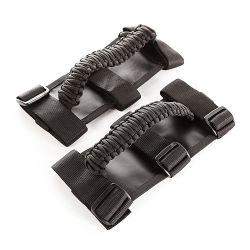 Rugged Ridge 13505.30 - Paracord Grab Handles Black/Black Pair