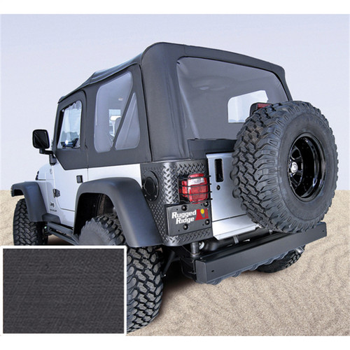 Rugged Ridge 13703.15 - S-Top Door Skins Black Clear Windows 97-02 Jeep Wrangler TJ