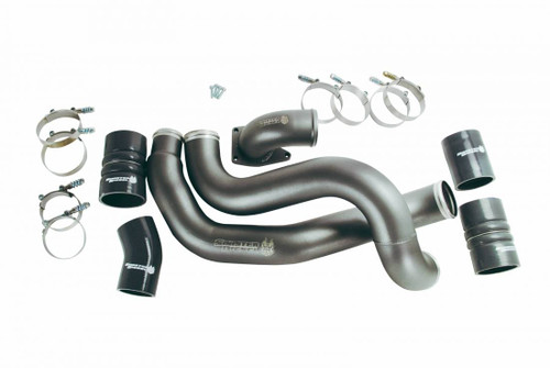 Sinister Diesel SDG-INTRPIPE-6.0-IE-KIT - Intercooler Charge Pipe Kit w/ Intake Elbow for 2003-2007 Ford Powerstroke 6.0L (Gray)