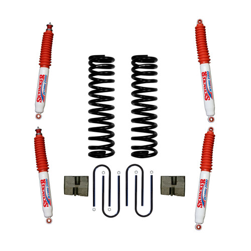 Skyjacker 174EBK-H - Bronco Suspension Lift Kit 75-77 Bronco w/Shock 5 Inch Lift Incl. Front Coil Springs Rear U Bolt Kit Rear Block