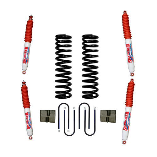 Skyjacker 174EBK-N - Bronco Suspension Lift Kit 75-77 Bronco w/Shock Nitro Shocks 5 Inch Lift Incl. Front Coil Springs Rear U Bolt Kit Rear Block