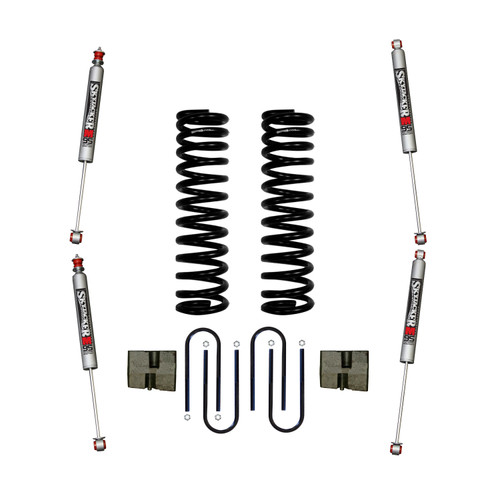 Skyjacker 174EBK-M - Bronco Suspension Lift Kit 75-77 Bronco w/Shock M95 Performance Shocks 5 Inch Lift Incl. Front Coil Springs Rear U Bolt Kit Rear Block