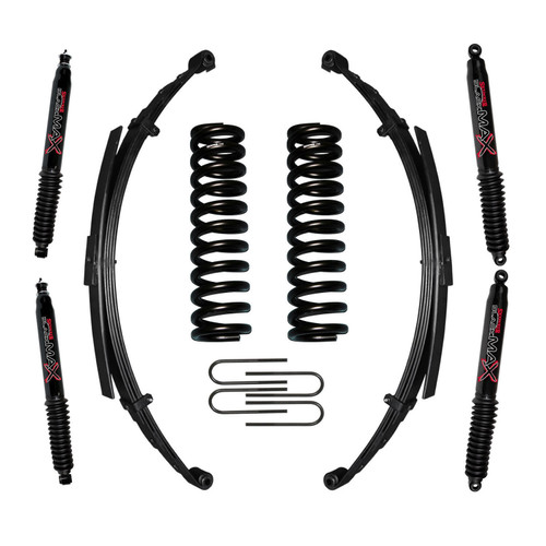 Skyjacker 176EBKS-B - Bronco Suspension Lift Kit 75-79 Bronco w/Shock Black MAX Shocks 7 Inch Lift Incl. Coil Spring Leaf Spring U Bolt Kit
