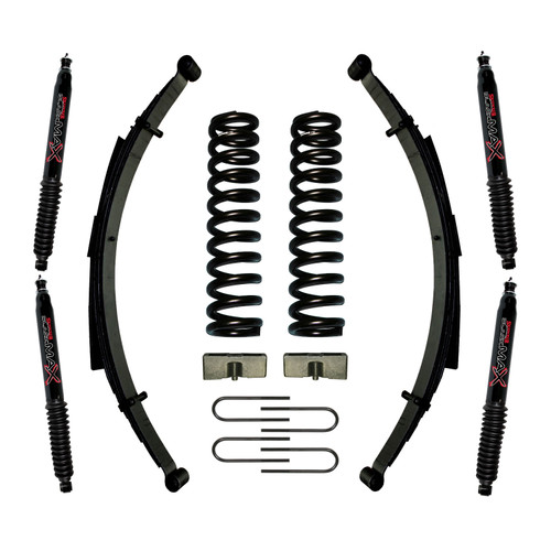 Skyjacker 179PKS-B - Suspension Lift Kit w/Shock Black MAX Shocks 9 Inch Lift Incl. Front/Rear Springs Rear U Bolt Kit 2 Inch Rear Blocks
