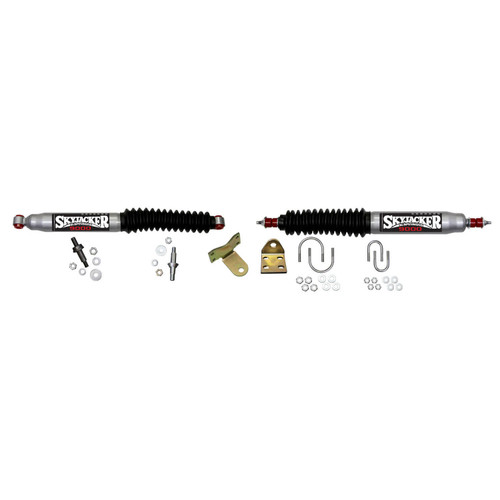 Skyjacker 9255 - Steering Stabilizer Dual Kit Silver w/Black Boots 77-86 Chevrolet K30 77-78 GMC K35 79-86 GMC K3500 87 Chevrolet V30 87 GMC V3500