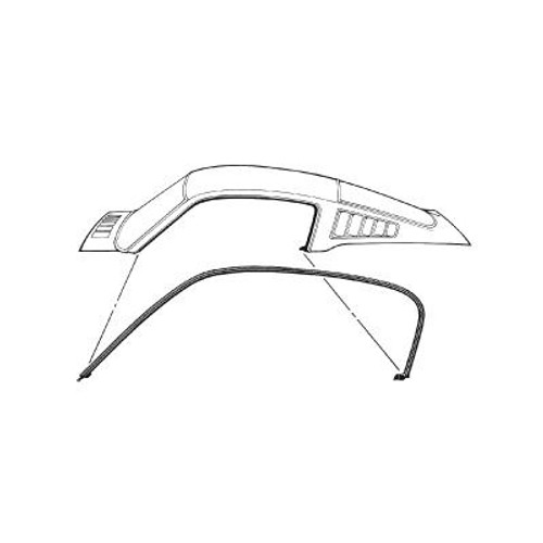 Scott Drake C5ZZ-6351222-3C - 65-66 Fastback Roof Rail Seal
