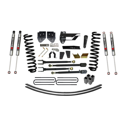 Skyjacker F17802K-M - Lift Kit 8.5 Inch Lift w/Adjustable 4-Links Includes Front Coil Springs U-Bolts Bump Stop Spacers Radius Arms Lowering Brackets M9500 Monotube Shocks 17-19 Ford F-250/ F-350 Super Duty Gas