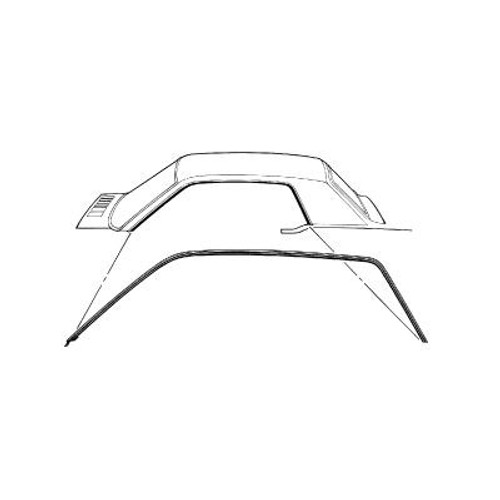 Scott Drake C7ZZ-6551222-3C - Roof Rail Weatherstrip Pair