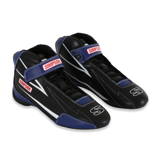Simpson Safety SC100B - Simpson Racing Supercoil Shoe Black/Blue - 10