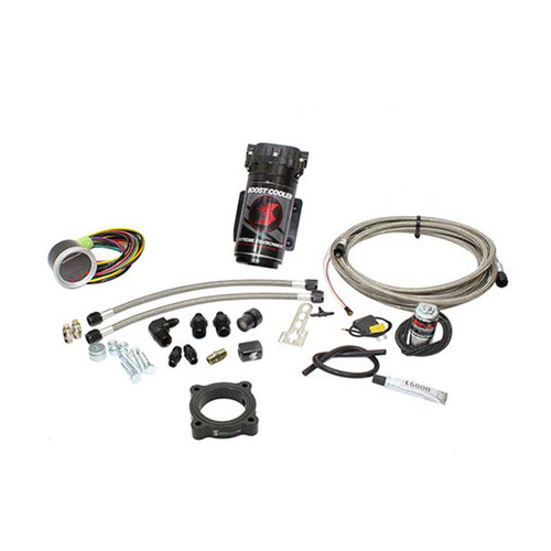 Snow Performance SNO-2134-BRD-T - 15-17 Mustang EcB Stg 2 Bst Cooler Water Injection Kit (SS Brded Line/4AN) w/o Tank