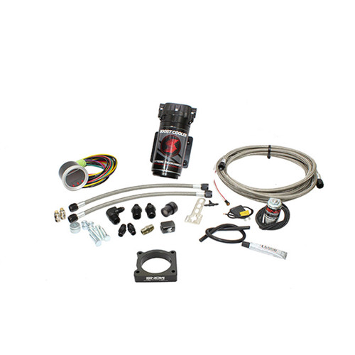 Snow Performance SNO-2120-BRD-T - 08-15 Evo Stg 2 Boost Cooler Water Inj. Kit (SS Braided Line/4AN Fittings) w/o Tank