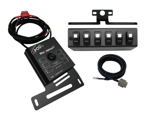 sPOD 873185 - 07-08 Jeep Wrangler JK SourceLT w/ Red LED Switch Panel