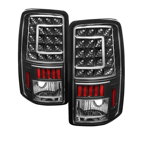 Spyder 5081490 - Xtune GMC Yukon Denali/Denali Xl 01-06 Version 2 C Shape LED Tail Lights Black ALT-ON-CD00-G2-LED-BK