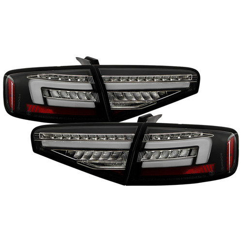 Spyder 5087171 - 13-16 Audi A4 4DR LED Tail Lights LED Clear Reverse Lights - Black ALT-YD-AA413-SEQ-BK
