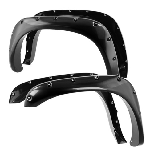 Spyder 9023019 - Xtune Dodge Ram 1500 02-08 Paintable Bolt-On Rivet Style Fender Flares Smooth Black FF-DR02-PA