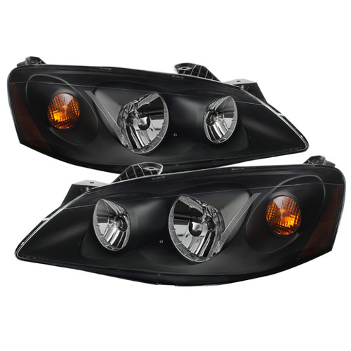 Spyder 9023668 - Xtune Pontiac G6 05-10 (09-10 Fit w/Amber Turn Signal) Crystal Headlights Black HD-JH-PG605-AM-BK