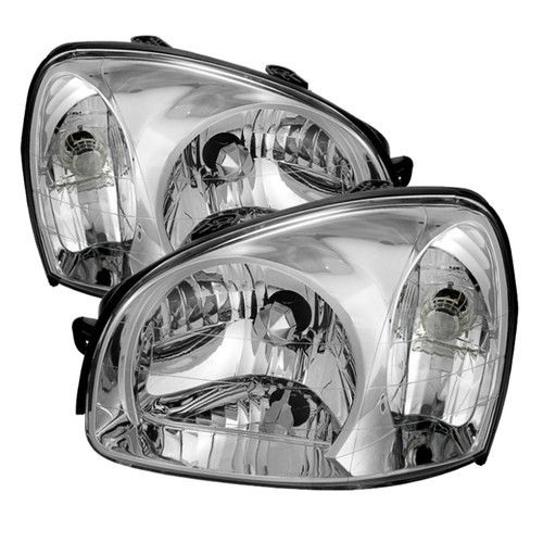 Spyder 9024832 - Xtune Hyundai Santa Fe 2003-2006 Crystal Headlights Chrome HD-JH-HYSA03-C