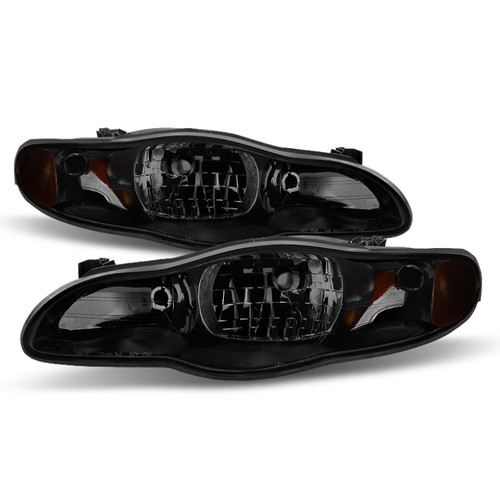 Spyder 9028939 - Xtune Chevy Monte Carlo 00-05 OEM Style Headlights Black Smoked HD-JH-CMC00-AM-BSM
