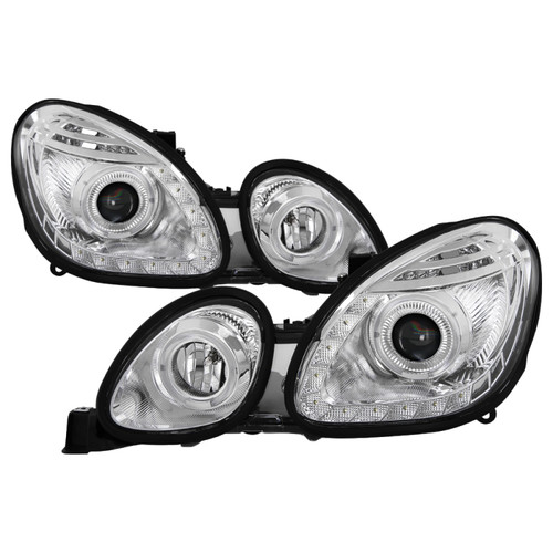 Spyder 9027833 - Xtune Lexus GS300/GS400/GS430 98-05 Halogen Only Halo Projector Headlights Chrome PRO-JH-LGS98-LED-C