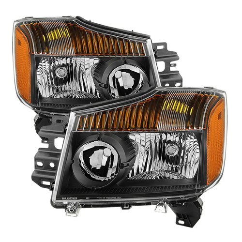 Spyder 9033025 - xTune Nissan Titan 04-15 (08-15 OE Style ) OEM Head Lights set - Black HD-JH-NTI08-AM-BK