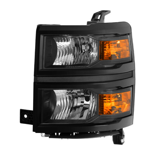 Spyder 9040108 - xTune Chevy Silverado 1500 14-15 (Non-HD) Driver Side Headlight Black - OEM Left HD-JH-CS14-OEBK-L