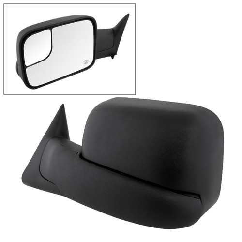 Spyder 9932793 - Xtune Dodge Ram 98-01 Manual Extendable Power Heated Adjust Mirror Left MIR-DRAM98-PW-L