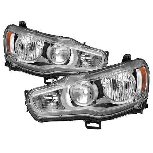 Spyder 9937477 - xTune Mitsubishi Lancer 08-15 OE Style Headlights - ALL Chrome HD-JH-ML08-AM-C