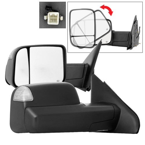 Spyder 9939877 - xTune Dodge Ram 02-09 G2 Manual Extendable / Power Heated Mirror - MIR-DRAM02S-G2-PW-SET