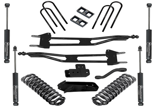 Superlift K385 - 80-96 Ford Bronco 4WD 4in Lift Kit Superunner Radius Arm Kit w/  Shocks