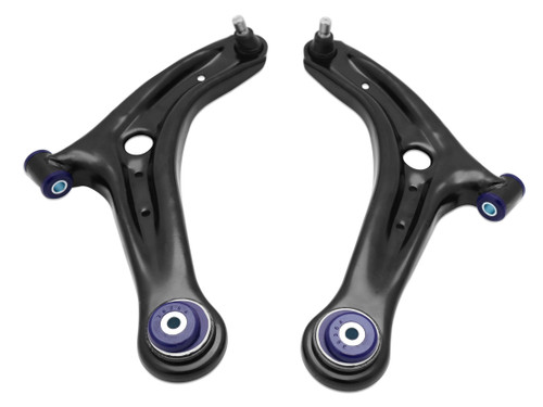 Superpro TRC1048 - 13-17 Ford Fiesta Complete Front Lower Control Arm Kit (Caster Increase)