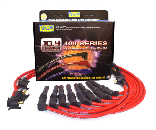 Taylor Cable 79280 - 409 Pro Race 10.4mm Custom Red Wire Set