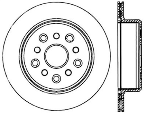 StopTech 128.44105L - 93-98 Toyota Supra Turbo Drilled Left Rear Rotor