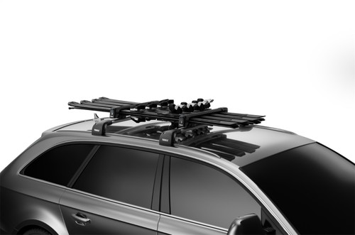 Thule 732612 - SnowPack L Ski/Snowboard Rack - Black (Up to 6 Pair Skis/4 Snowboards)