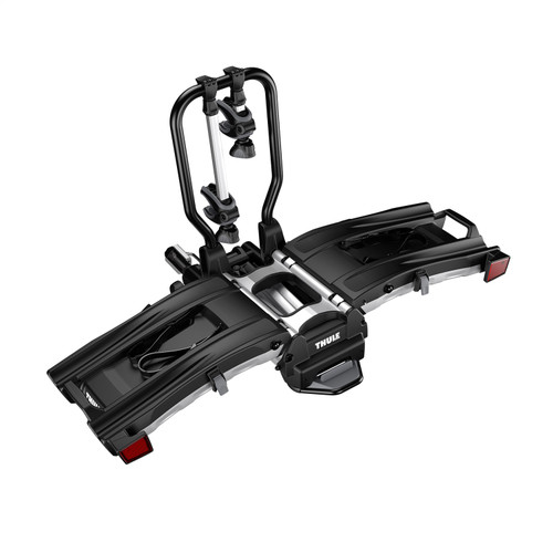 Thule 903202 - EasyFold XT 2 - Fully Foldable Platform Hitch Bike Rack (Up to 2 Bikes) - Black/Silver
