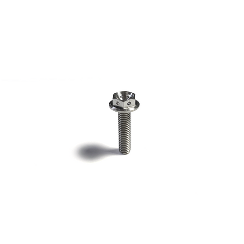 Ticon 126-00413-0525 - Industries Titanium Bolt Flanged M6x25x1TP 10mm 6pt Head Drilled