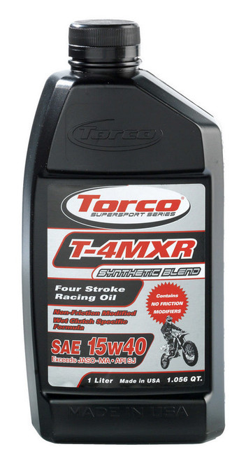 Torco T671544CE - T-4MXR Four Stroke Racin g Oil 15w40-1-Liter Bott