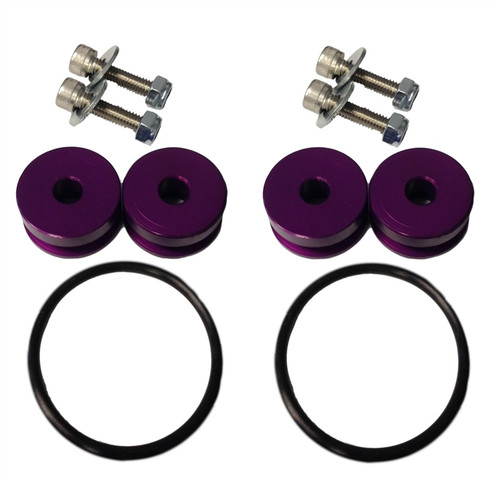 Torque Solution TS-UNI-026PR - Billet Bumper Quick Release Kit (Purple): Universal