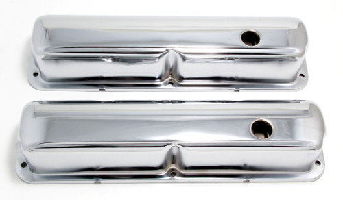 Trans-Dapt Performance 9296 - TRADITIONAL DESIGN VALVE COVERS; STOCK; FORD 352, 360, 390, 406, 427, 428 (NOT COBRAJET 428)- CHROME