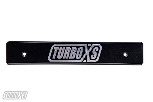 Turbo XS WS08-LPD-BLK-TXS - 08-14 Subaru WRX/STi Billet Aluminum License Plate Delete Black Machined TurboXS Logo