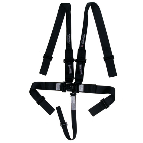 Ultra Shield HB22001H - Harness 5pt Black HANS Shoulder 3in Pull-Down