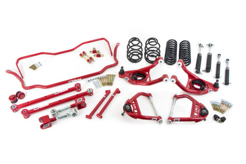 UMI Performance ABF405-1-R - 65-66 GM A-Body Handling Kit 1in Lowering Stage 3 - Red