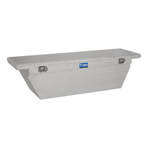 UWS TBSD-69-A-LP - Bright Aluminum 69" Deep Angled Truck Tool Box, Low Profile (LTL Shipping Only)