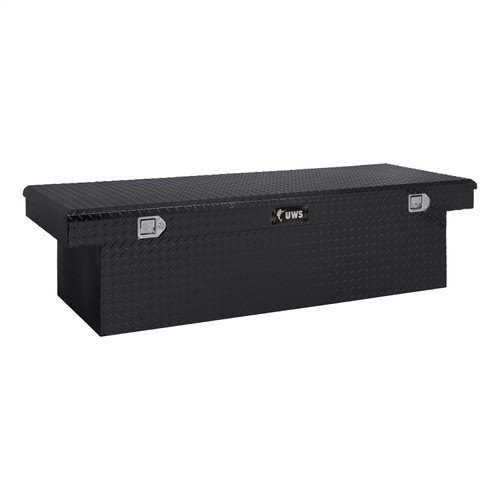 UWS TBSD-72-LBTA-B - Gloss Black Aluminum 72" Deep Extra-Wide Crossover Truck Tool Box
