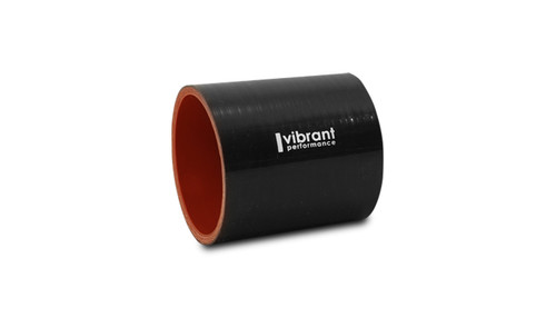 Vibrant 2708 - 4 Ply Reinforced Silicone Straight Hose Coupling - 2.25in I.D. x 3in long (BLACK)
