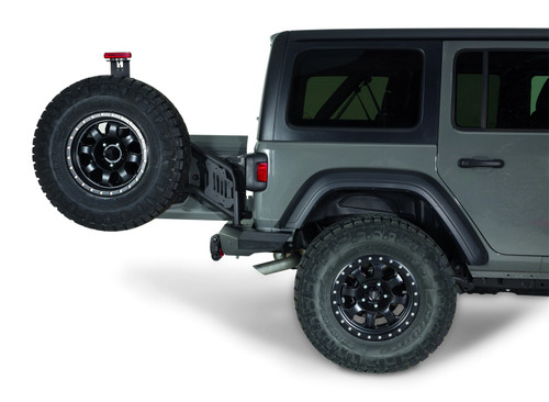 Warn 102255 - Mounts To Elite Rear Bumper; Up To 40 Inch Tire; Black; Steel; Direct-Fit